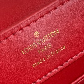 Louis Vuitton Capucines Handbag Crocodile Pattern Goatskin Handbag Red Large M91698