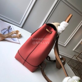 Louis Vuitton Everyday Lockme Soft Leather Backpack Burgundy/Apricot M41815