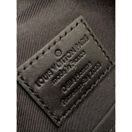 Louis Vuitton Charm Black Old Flower Flocking Embroidery Handbag M45044
