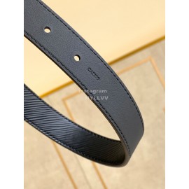 Lv Fashion Leather Malletier Pin Buckle 25mm Belts Black