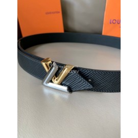 Lv Epi Calf Leather Twist Letter Buckle 30mm Belts For Women