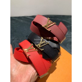 Lv Initiales Elegant Leather 20mm Belts Black