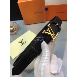 Lv Essential Leather Lacquer Light Needle Buckle 30mm Belts Black