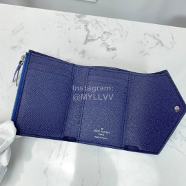 Louis Vuitton 2020 Victorine Tie-Dye Style Envelope Type Short Wallets Blue M69112