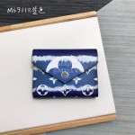 Louis Vuitton 2020 Victorine Tie-Dye Style Envelope Short Wallets Blue M69113