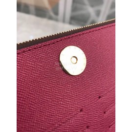 Louis Vuitton Classic Canvas Leather Zipper Long Magnetic Buckle Wallet Purple M61269