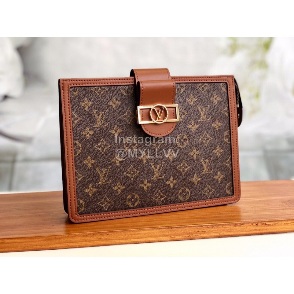 Louis Vuitton Canvas Leather Antique Hand Bag M69184