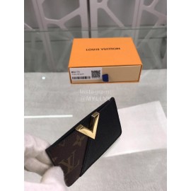 Louis Vuitton Canvas Calfskin Fashion Clip Black M56173
