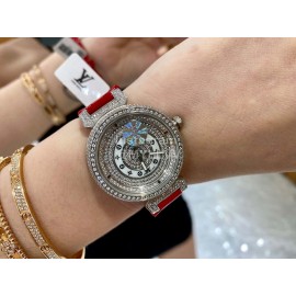 Louis Vuitton 316l Fine Steel Case SiLouis Vuittoner Diamond Dial Watch