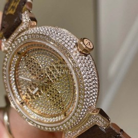 Louis Vuitton Luminous Pointer 316l Fine Steel Case Watch Brown