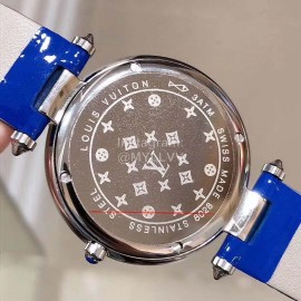 Louis Vuitton Luxury Diamond Dial Watch For Women Blue