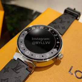 Louis Vuitton Tambour Horizon Monogram White Smart Watch Black