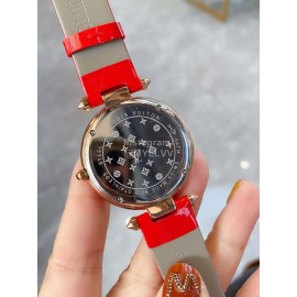 Louis Vuitton 316l Fine Steel Case Diamond Dial Watch For Women