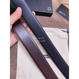 Montblanc Calf Leather Pure Copper M Buckle 35mm Belt Black