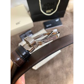Montblanc Black Calf Leather Pure Copper Buckle 32mm Belt