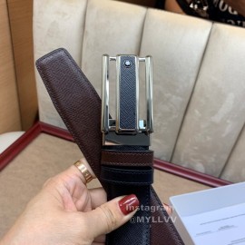 Montblanc Black Calf Leather Pure Copper Buckle 30mm Belt