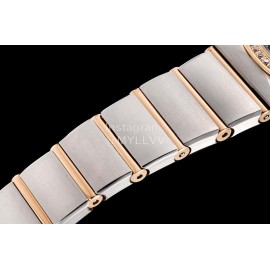 Omega G Factory 25mm White Dial Quartz Watch For Women Silver