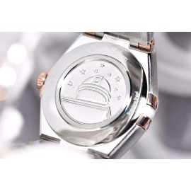 Omega 28mm Dial Diamond Steel Strap Watch