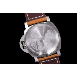 Panerai Hw Factory 316 Refined Steel 44mm Dial Watch Brown