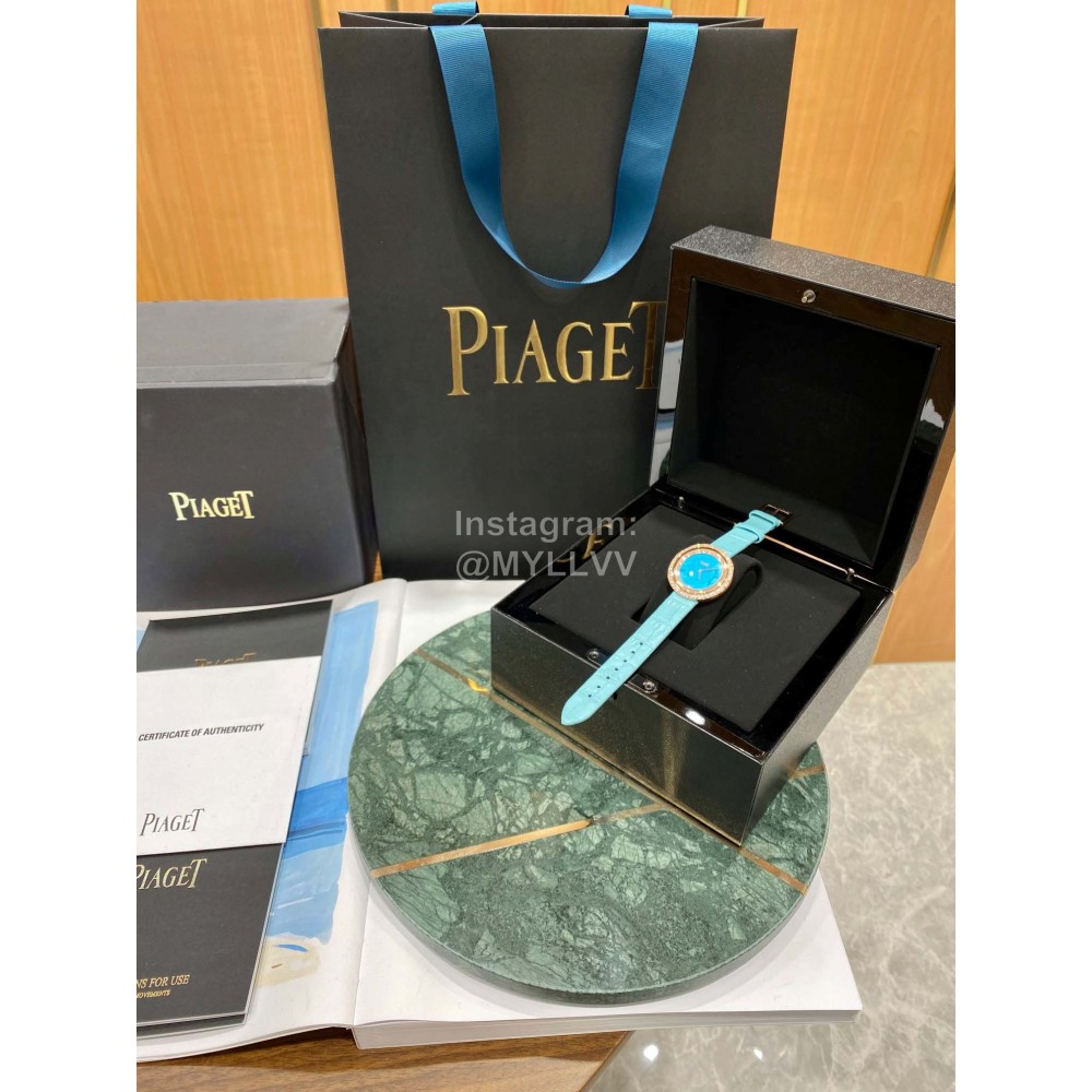 Piaget 316l Refined Steel 34mm Dial Watch Blue