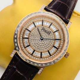 Piaget Pg Factory Altiplano Diamond Dial Watch Brown