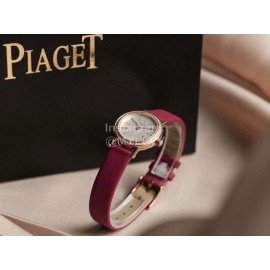 Piaget Altiplano Mini 316 Steel Sapphire Crystal Watch Wine Red