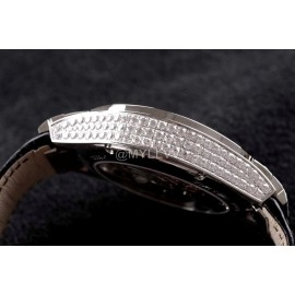 Piaget Leather Strap 46mm Dial Watch Silver