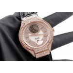 Piaget Leather Strap 46mm Dial Watch Rose Gold