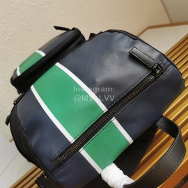 Prada Calf Leather Nylon Shoulder Strap Fashion Backpack For Men Green 2vz135
