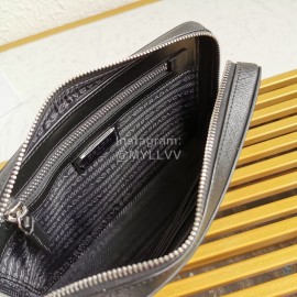 Prada Cross Grain Cowhide Exquisite Handbag For Men Orange 2vf017