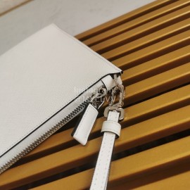 Prada Cross Grain Cowhide Simple New Handbag For Men White 2ng005