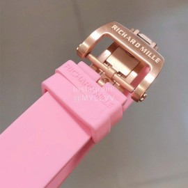 Richard Mille Bon Bon Series Fashion Rubber Strap Watch Pink