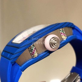 Richard Mille Bon Bon Series Fashion Rubber Strap Watch Blue