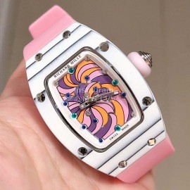 Richard Mille Bon Bon Series New Rubber Strap Watch Pink