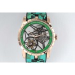 Roger Dubuis Bbr Factory 316l Fine Steel Case Watch Green