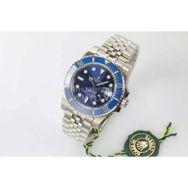 Rolex 40mm Dial Steel Strap Watch Blue