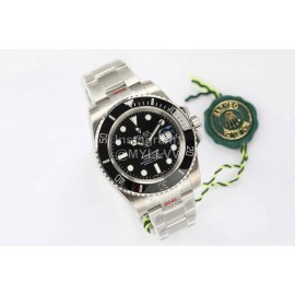 Rolex 40mm Black Dial Steel Strap Watch