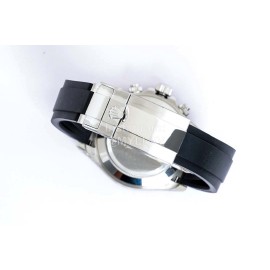 Rolex 904l Steel 40mm Dial Black Strap Luminous Watch