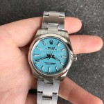 Rolex 31mm Blue Dial Steel Strap Luminous Watch