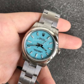 Rolex 31mm Blue Dial Steel Strap Luminous Watch