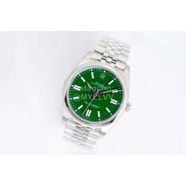 Rolex 41mm Green Dial Steel Strap Luminous Watch