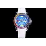 Rolex White Rubber Strap Sapphire Crystal Watch