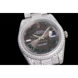 Rolex 904l Steel Roman Numeral Dial Watch