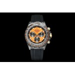 Rolex Black Rubber Strap Multifunctional Watch