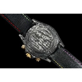 Rolex Black Soft Woven Strap Multifunctional Watch 