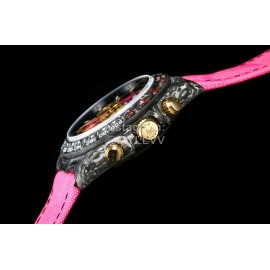 Rolex Woven Strap Multifunctional Watch Pink