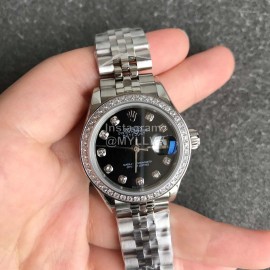 Rolex Datejust 28mm Dial Steel Strap Diamond Watch For Women
