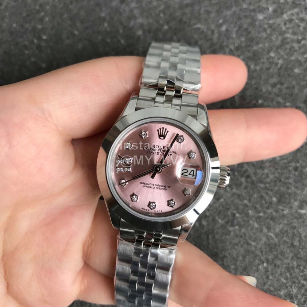 Rolex Datejust New Steel Strap 28mm Dial Watch For Women