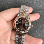 Rolex Datejust 28mm Brown Dial Steel Strap Watch 