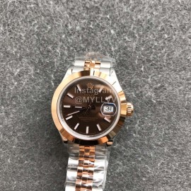 Rolex Datejust 28mm Dial Steel Strap Watch Brown